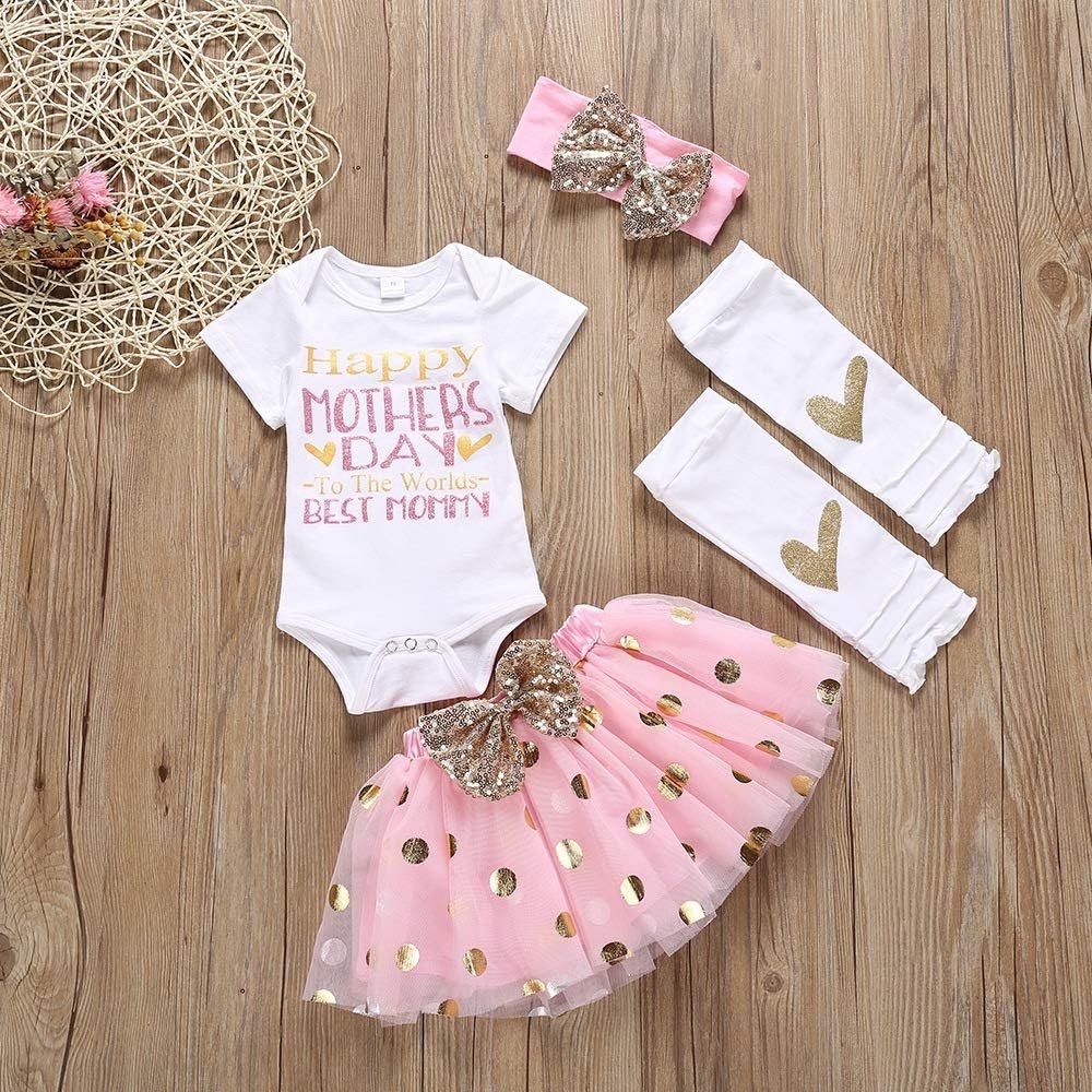 383 NIB XFGLCK Newborn Baby Girl Happy 1st Mother’s Day Skirt Set - Size: 3-6 mo